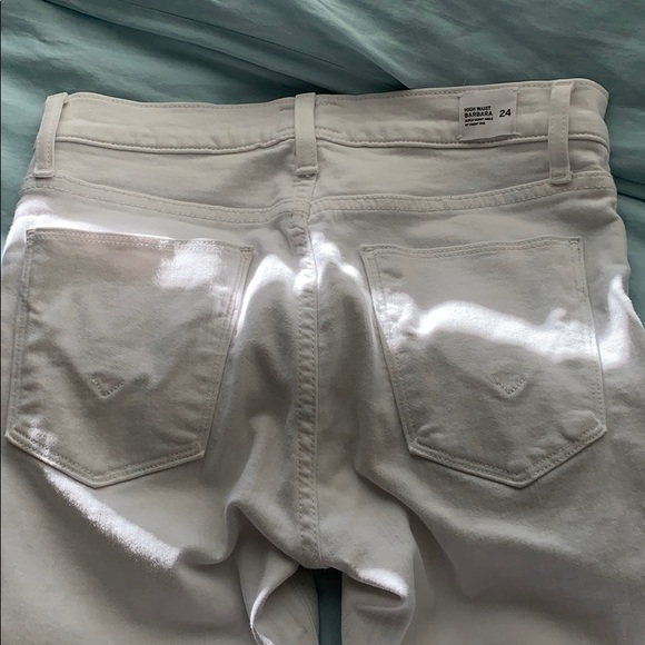 Hudson high waist white skinny jeans